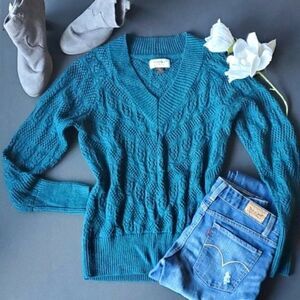 ⚘Sonoma Teal Knit Sweater